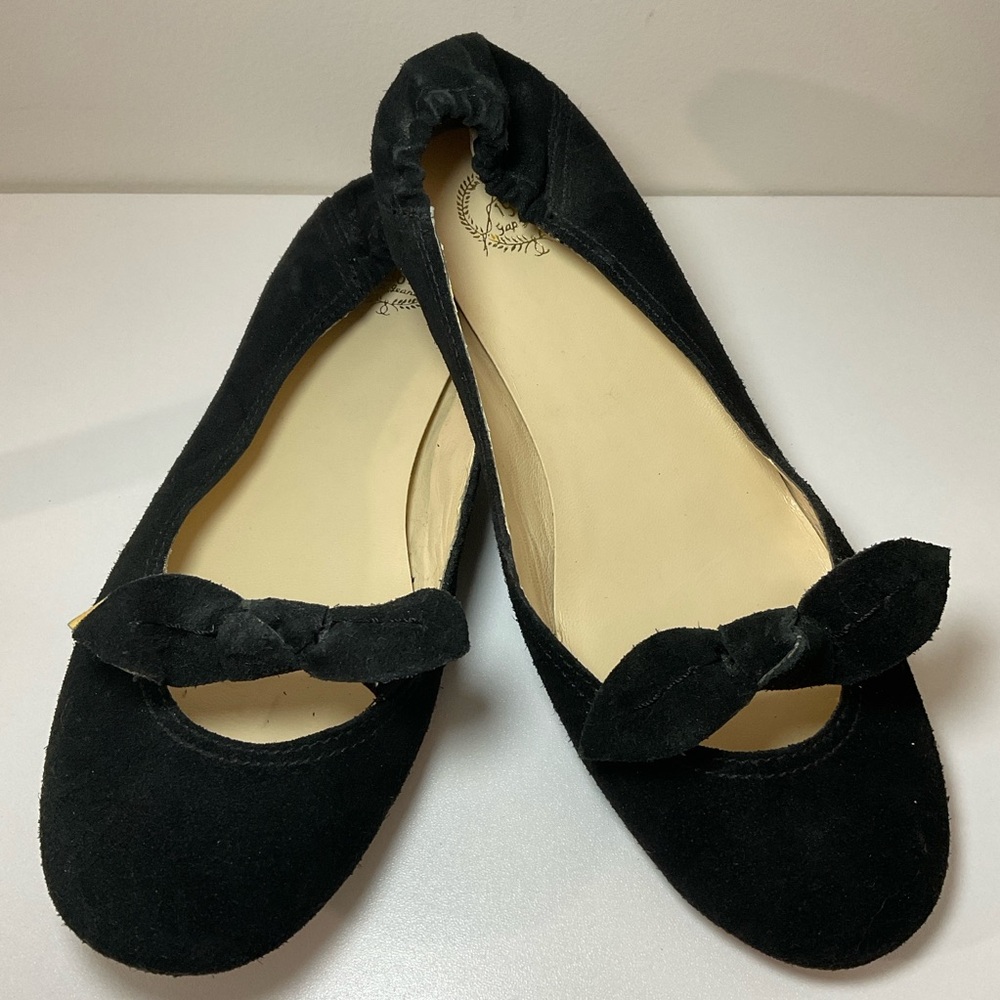 Gap Black Suede Bow-Tie Flats (7)